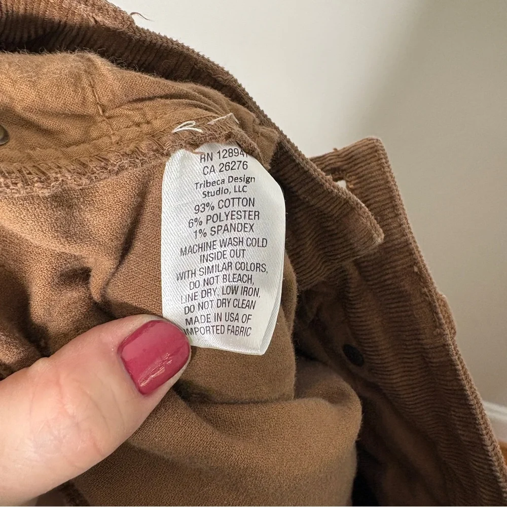 Nili Lotan Bradford Pant Corduroy Ankle Length Stretch In Chestnut Brown Size 2 - Picture 10 of 10